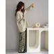 Pajamas Sangqin pour les femmes au printemps et à l'automne à manches longues 2025 nouveaux styles pour l'automne et l'hiver, peuvent être portés à l'extérieur des vêtements de maison xb9930-women's Style 2xl
