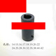 
Kezhituping single keyway connection sleeve Motor oil pump coupling Hole 15689 20258 30258 42 10 holes Keyway width 4 Outer diameter 25 length 35 2 pieces