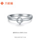 Liuguifu Jewelry platinum ring for women imitation diamond pt950 platinum live open ring engagement proposal birthday gift about 4.30g can write greeting cards + engraving