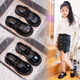 G.duck Girls Fashion Black Leather Shoes Performance Shoes Princess Glossy Student Soft Sole Comfortable Children's Shoes BS-Black Glossy 913 (Comfortable Soft Sole) 26 Inner Length 16.3cm