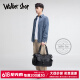 Walker Shop Reisetasche echte Leder Handtasche Business Trip Gepäckbeutel Herrenbeutel Cowide lässig große Kapazität Umhängetasche Crossbody Schwarz