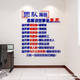 Sanqi Tiger Craft Conference Office Dekoration Inspirierende Slogan -Team Bild Hintergrund Wall Firma Unternehmenskultur 3882 Teamcharakter Big Red + Sea Blue Small