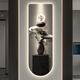 Clock drawing stone to operate the entrance clock drawing living room high-level wall light corridor corridor luminous electronic wall clock 2025 new model DQ6190 [luminous electronic clock model] 47-inch 40*120cm lightless digital display screen plug-in