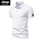 Jeep Spirit American Retro Perlenboden Baumwollmänner Polo. Shirt Solid Color Casual Business Commuter Kurzärärmelte T-Shirt Sommer halbärmelig versteckt (aq new 691) l l (120-140jin [Jin ist gleich 0,5 kg])