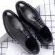 
Scarecrow Brock Derby Shoes Genuine Leather Soft Sole Leather Shoes Men's Business Official Casual Shoes British Wedding High-end Groom Shoes 1389 Black 41