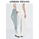 UR2025夏季新款女装简约气质通勤纯色阔腿休闲长裤UWM850148 本白 28