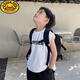 G.DUCKKIDS男童纯棉无袖背心薄款夏季2025新款中大童儿童百搭休闲上衣洋气潮 黑色背心 140 建议身高130-140cm