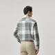 Jinba hommes décontracté simple plaid printemps et automne hommes à manches longues chemise décontractée pour hommes | BCCT1502 vert militaire 2XL