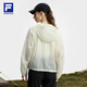 Fila Offizielle Frauenwebende Jacke für Frauen 2025 Herbst Neue Outdoor-Sport losen losen einfache Kapuze-Top-Schnee-Weiß-WT XL 175/92A/XL