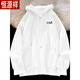 Hengyuanxiang Velvet Cardigan simple para mujeres en otoño e invierno 2025 Nueva chaqueta con capucha impresa casual de moda