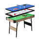 三合一台球桌 运动多功能儿童台球桌5合1折叠足球机双人互动亲子 TM-4882(彩标款2合1)多层实木板