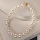 Die 1. Runde Shijia Pearl Armband Wassermelone Runde Perle Klassiker Einfaches Armband Geburtstagsgeschenk Nische High-End-Armband