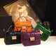Enlike International Luxury Brand 2025 New Leather Handbag Versatile One-Shoulder Crossbody Bag Fashion Crocodile Pattern Leather Bag Ink Green