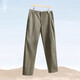 Hengyuanxiang printemps et automne de papa d'âge moyen Pack de coton pur pantalon décontracté masculin automne et hiver lâche épais et pantalon mince d'été moyen d'âge moyen A301-9906 Khaki-pure de style épais 301-9906