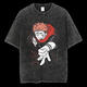 Juvia Jujutsu Kaisen Retro-Wäsche und altes T-Shirt Harajuku Gojo Erleuchtung S trendy Top B691 Waschen s