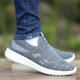 Adachi Kan Zulijian Offizielle Website Huili Herrenschuhe 2025 Sommer Neue Ein-Fuß-Mesh-Schuhe Vielseitige Sportschuhe weiche Sohle atmungsaktiv 1473 Gray_ [leicht, vielseitig und atmungsaktiv] 39