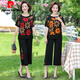 
Pierre cardin (pierre cardin) mother's fashionable summer suit new style 50-60-year-old middle-aged and elderly women's age-reducing chiffon short-sleeved wide-leg pants two-piece red flower [838 models] [XZE-split suit] 2XL [recommended 110-125 Jin [Jin equals about 0.5 kg]]
