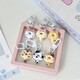 Süße Katze Donut Keychain Fun Cartoon Food Play Bag Anhänger Ehepaar bester Freund Geschenkzubehör Accessoires Katze Donut Keychain-Six Set