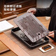 Simple dry brewing table tray tea tray household light luxury modern small water storage type tea table kung fu tea set bamboo tea sea walnut color black background -32*19CM