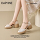 Daphne Daphne Sandals Женская обувь 2025 Лето новая толстая высокая каблука высокая каблука Мэри Джейн.