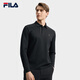 FILA official men's knitted long-sleeved POLO shirt 2025 autumn fashion casual basic top