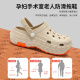 Chaussures de trou d'opération antidérapant Anshangfen Anti-Slip pour les hommes en été portez des sandales anti-odor EVA à semelles épaisses pour les femmes pour les femmes. Khaki [Honeycomb Anti-slip, position à long terme sans fatigue] 42-43 adaptée à 41-42 (longueur intérieure 260 mm)