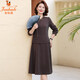 Vestido de primavera de la madera de la madera de la madera dorada, el vestido de novia de la primavera del estilo del estilo y el otoño noble noble, los dos rojos XHB036/1049 5XL recomendado 141-150Jin [Jin iguala 0.5 kg]
