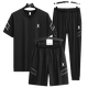 Playboy (PLAYBOY) high-end casual sports suit men's summer ice silk thin loose fast drying breathable short sleeve two-three pieces set GF1389 white shorts two-piece set 5XL (suitable for 185-200 Jin [Jin equals 0.5 kg])