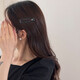 苏纯法式豹纹滴油复古水滴发夹女侧边刘海碎发BB夹2025夏季新款发 黑色方形BB夹(一对) 1个