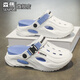 Semir children's slippers summer new outdoor parent-child leisure Baotou clogs soft soles with poop feeling non-slip beach sandals white powder basic model 35 34-35 same size