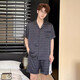 SXMM国际一线品牌真丝睡衣男100%桑蚕丝真丝丝绸大码轻奢家居服 3899黑灰色（礼盒包装） 3XL 【体重:180-210斤】