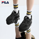 
FILA official men's shoes and sneakers 2025 autumn new colored stone shoes thin sole shoes casual shoes training shoes black/wrought iron grey-BF 42