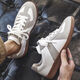 Chaussures pour hommes de taille extra-large hiver 45 Nouvelles chaussures d'entraînement allemandes 46 Chaussures blanches décontractées en cuir authentique 47 Chaussures de skateboard de niche japonaise 48 9715 Gris blanc 38