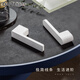 
Good door lock silent minimalist indoor bedroom door modern simple wooden door magnetic suction Italian household lock door handle 9708 white + 3 piece swing hinge + door suction