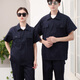 Jinggong Property Engineering Summer Clothing Short Sleeve Thin Workwear Set Men's Welder Anti-scalding Electric Welding Wear-resistant Labor Protection Clothing (Short Sleeve Set) Baolan 7371 Summer L 170