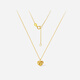 Saturday blessing yellow 18K gold necklace broken gold love color gold necklace birthday gift C0616152 40+5cm