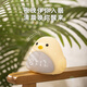 Half Creative Time Bird Alarm Clock for Students Special Wake-up Artifact Bedside Night Light for Children Cute Desktop Silicone Small Clock Temperature Display