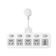 Bull (BULL) same socket wireless converter multi-hole one to two three usb night light multi-function independent bull wireless head-6 switch USB model