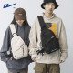 Huili Crossbody Bag Men's Tendy Sports Large Capacidad Estudiante Bolsa de hombro plano Bolso de moda de moda Bolsa de viaje Mujeres negras [con colgante orangután]