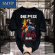 SMVP海贼王短袖t恤日系草帽路飞动漫周边男夏季青少年学生圆领T恤上衣 .V1048黑色 M