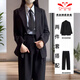 FANAOGE Shoulder Pads Slim Formal Girls' Suit Suit Professional Spring and Autumn College Student Interview Temperament Formal Work Clothes Professional Suit + White Shirt + Straight Pants 3 Pieces With Shoulder Pads S Recommended 80-95 Jin Jin equals 0.5 kg For urgent orders, please contact customer service with SF Express