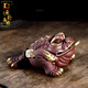 Chengyun Shangzun's exquisite Yixing purple sand golden toad tea pet master Chen Hongjun's fully handmade large three-legged gold toad ornament can be raised. Large gold-painted golden toad-Chen Hongjun's handiwork