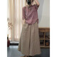 Hengyuanxiang nueva camisa de ramie de estilo chino para mujeres 2025 Summer Nuevo edad de alta gama Reducción de pantalones de pierna ancha Pantalones de dos piezas Pantalones de mujer Pantalones de mujeres/Typants pequeños M Alcance (sugerido 90-115Jin [Jin equivale a 0.5 kg])