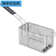 Pot Boss Square Frying Filter Square Stainless Steel Frying Basket Square Oil Filter Electric Fryer French Fries Frying Basket Screen Frying Net Fried Chicken Stainless Steel Double Hook Fried Blue 000ml 1 inch