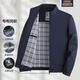 Woodpecker (Tucano) Daddy Autumn Jacket 40 años de edad 50 de mediana edad. Collar de primavera y otoño Collar Collar Collar de mediana edad N9528 Black XL /180 [sugerido 125-140Jin [Jin equivale a 0.5 kg]]
