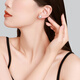 Chao Acer Platinum Four-leaf Clover Platinum Earrings for Women PT950 Brushed Earrings as a Gift for Your Girlfriend, Estimated Labor Cost 310 Yuan, 2.3g, One Pair (Free Silicone Ear Plugs)