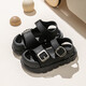 Girls Sandals 2025 New Summer Non-slip Soft Bottom Girls Velcro Small Children's Shoes Baby Beach Sandals Brown 23 Inner Length 14cm