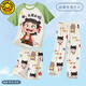G.Duckkids Kinderpyjamas Little Boy Modal Dünner Sommer Junge mittelgroße Kinder Drei-teilige Heimkleidung Nezha Frühling und Sommer 1H-ST-12347 170 8 Größen (100-110) cm