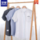 Romon Hommes à manches courtes rayées Summer Summer mince top lâche japonais Coton Coton Coton Contracté Contrôlé 9721 blanc M 100Jin [Jin est égal à 0,5 kg]