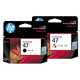 HP Original 47 Tintenpatrone Schwarze Farbe für 4825 4826 4828 4829 4877 Drucker Tintenpatrone mit großer Kapazität 47 Tintenpatrone (schwarze 1300 Seiten + Farbe 700 Seiten)